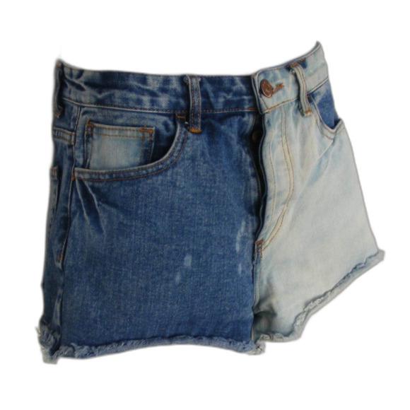 FOREVER 21 Shorts, 28, Cutoffs Color Block, Bleach - Picture 2 of 8